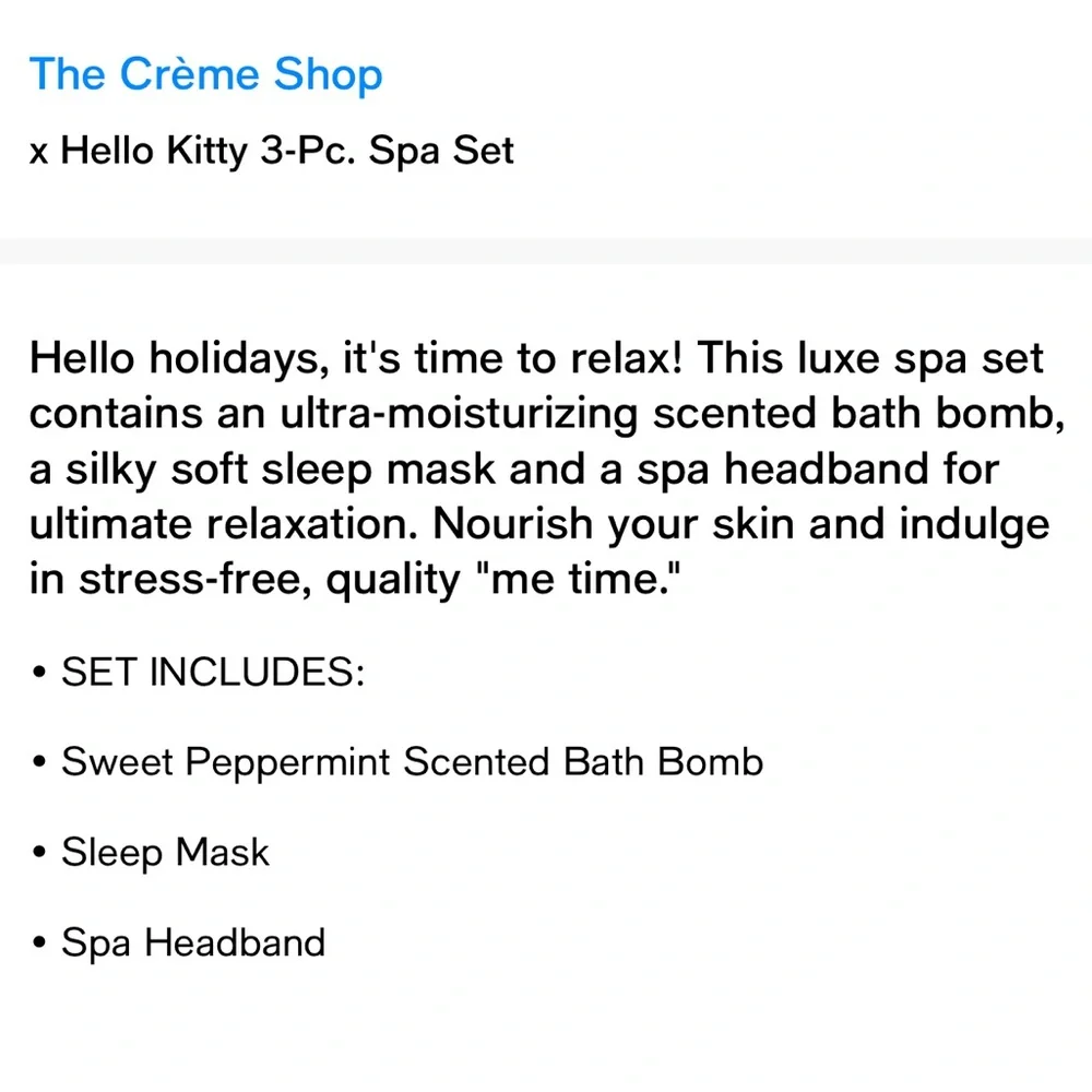 Hello Kitty 3-Piece Spa Set